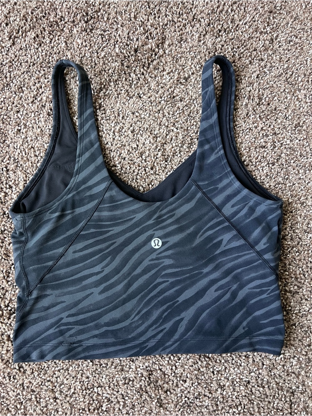 lululemon athletica Black Zebra-Print Sports Bra